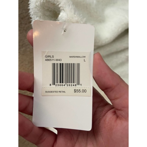 Large Girls Marshmallow Button Up Jacket - Picture 2 of 4